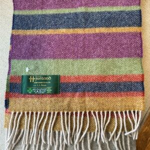 Ireland John Mary LL Bean Scarf Wool striped multicolor new